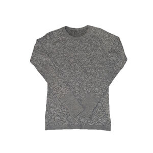 LULULEMON REST LESS PULLOVER LONG SLEEVE HEATHERED SLATE FLORAL COLOR Size 8